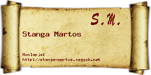 Stanga Martos névjegykártya
